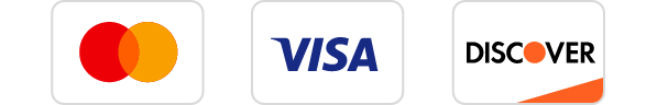 Visa, Mastercard, Amex, Discover, PayPal